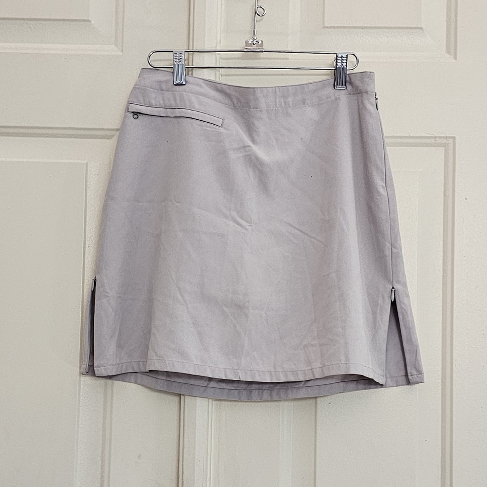 Patagonia Duway Skort Skirt Grey  Women's Size 6 Side Zip & Zip pocket